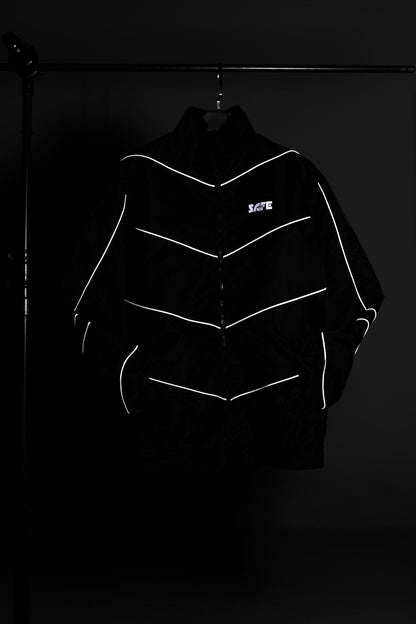 Reflective Striped Windbreaker Jacket