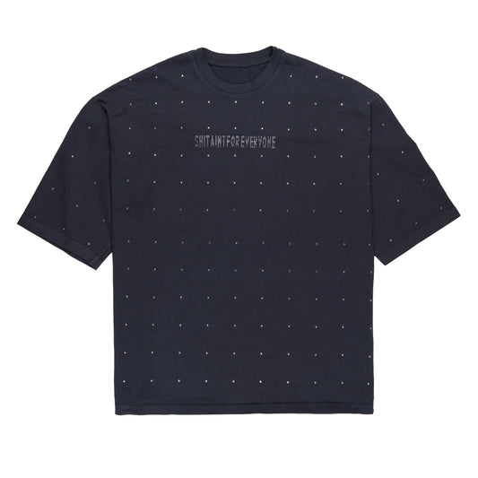Rhinestone Slogan Tall Short Sleeve Tee (Grey)
