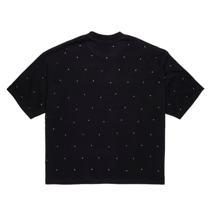 Rhinestone Graffiti Mask Tee (Black/Silver)