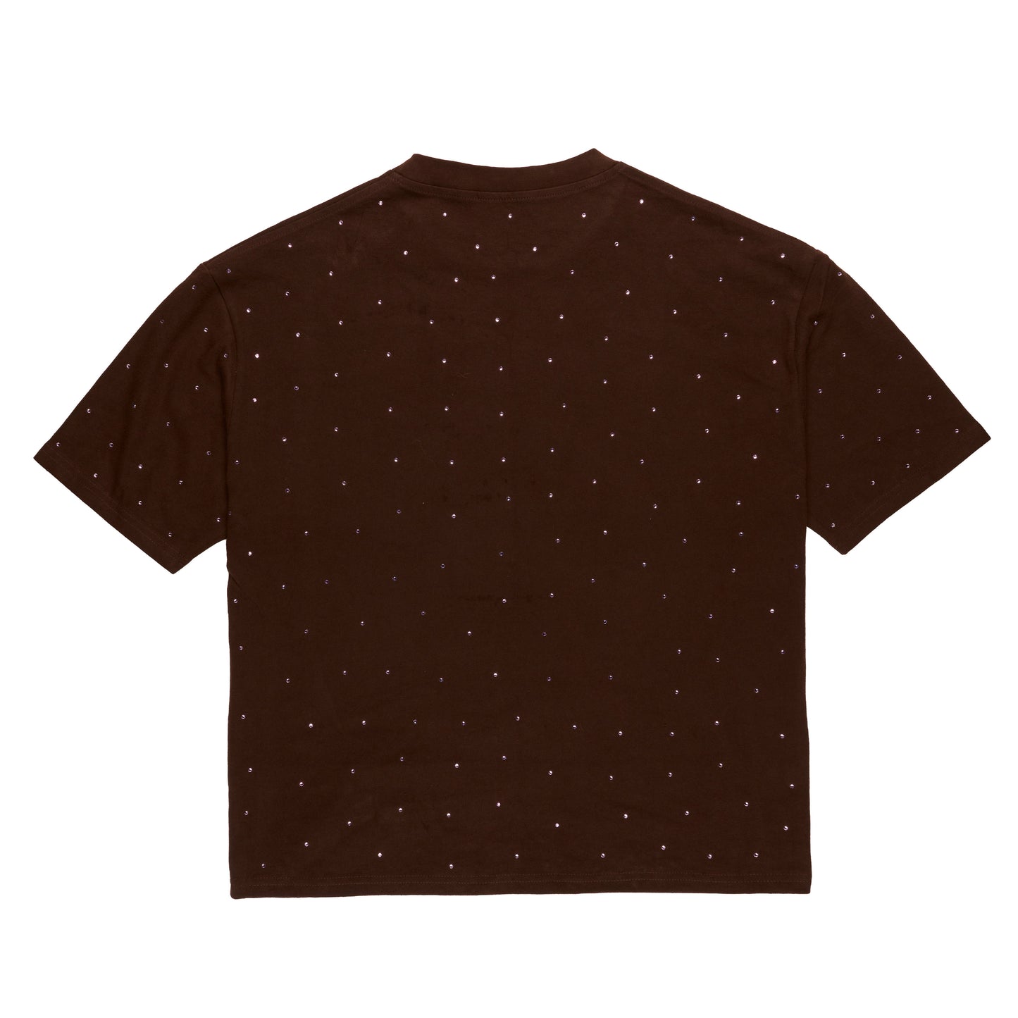 Rhinestone Graffiti Mask Tee (Brown/Pink)