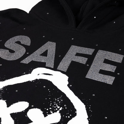 Rhinestone Graffiti Mask Tee (Black/Silver)