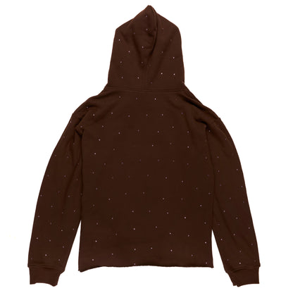 Rhinestone Graffiti Mask Hoodie (Brown/Pink)